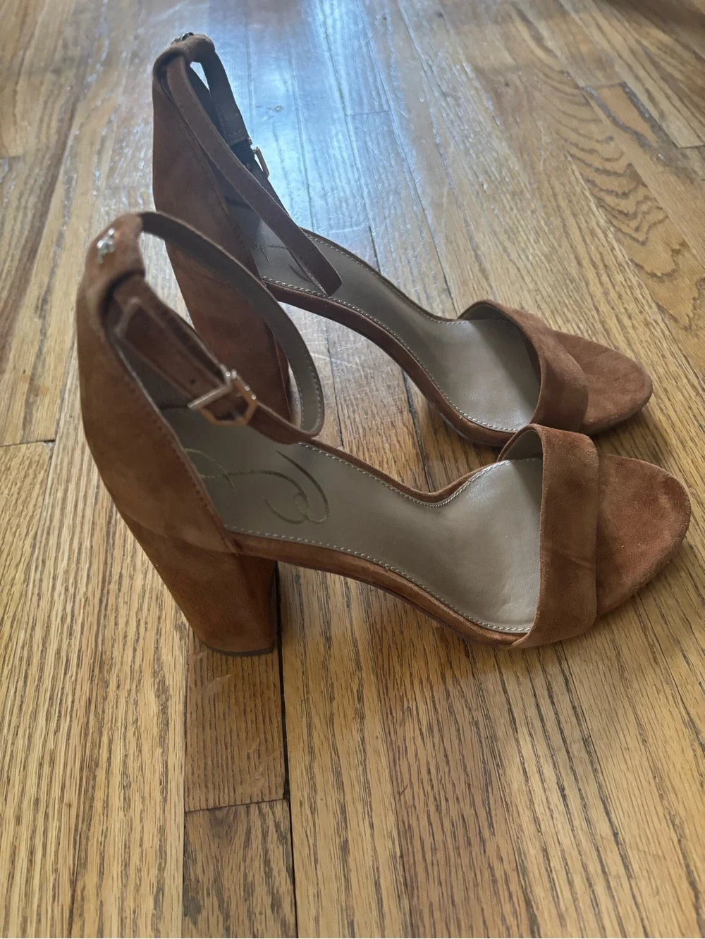 Sam Edelman - Yaro Ankle Strap Sandal Heel-Frontier Brown Size 8.5